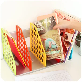 

Quality Plastic Book Shelf Desk Organizer Office Decorative Magazine File Book Holder Stand