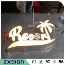 На заказ наружная реклама Передняя подсветка акриловый светодиодный знак изготовление пользовательского логотипа компании, бизнес знак канал буквы