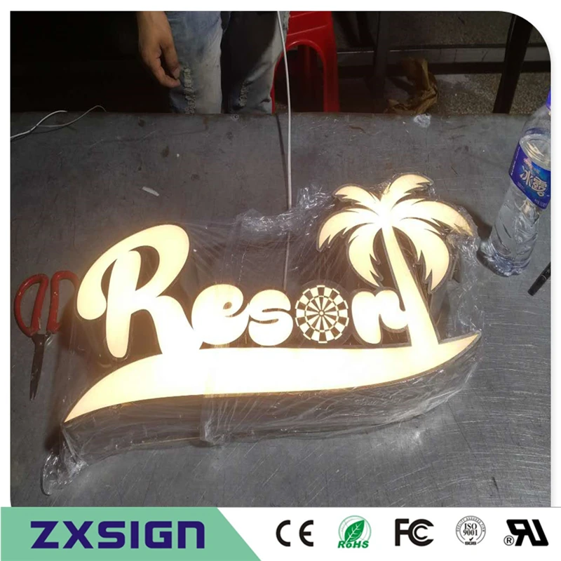 

Custom Outdoor advertising front lit Acrylic led sign making custom company logo, business sign channel letters