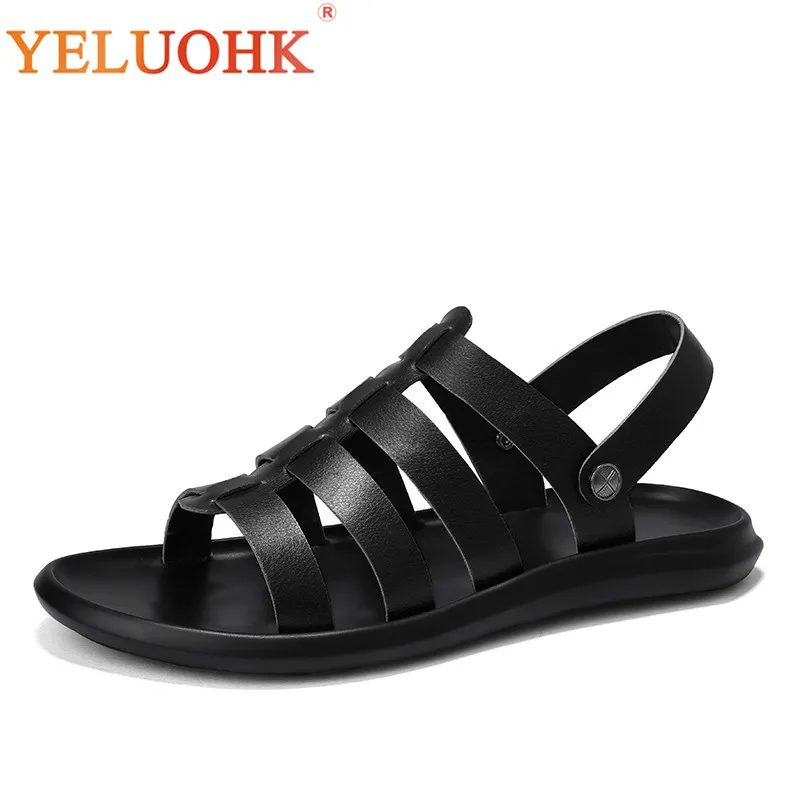 2018 Men Sandals Comfortable Soft Leather Sandals Men Summer Shoes -in Men's Sandals from Shoes 