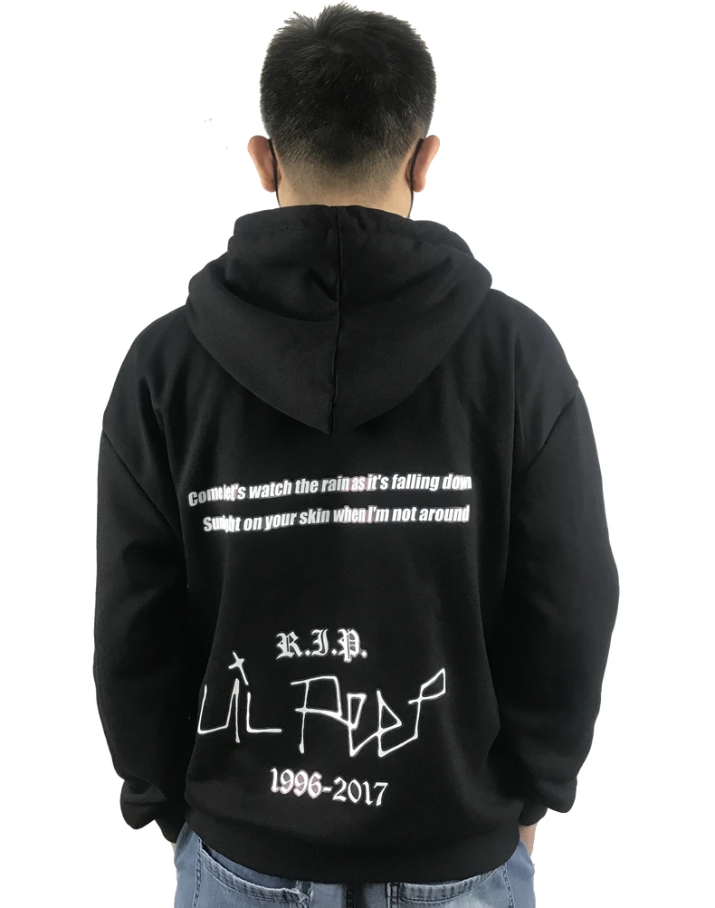 Shark Print 4 Lil Peep Hoodies Love Winter Men Sweatshirts Hooded Pullover Casual Men or Women Fashion Long Sleeve