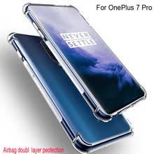 For OnePlus 7 Pro Air Cushion Case Clear Crystal Soft Silicone TPU Shockproof Full Protection Phone Cover For OnePlus 7Pro Cases