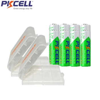 8PCS PKCELL NiMH Low Self discharge 1.2V Rechargeable Battery 2200mAh NI-MH aa 2Pcs