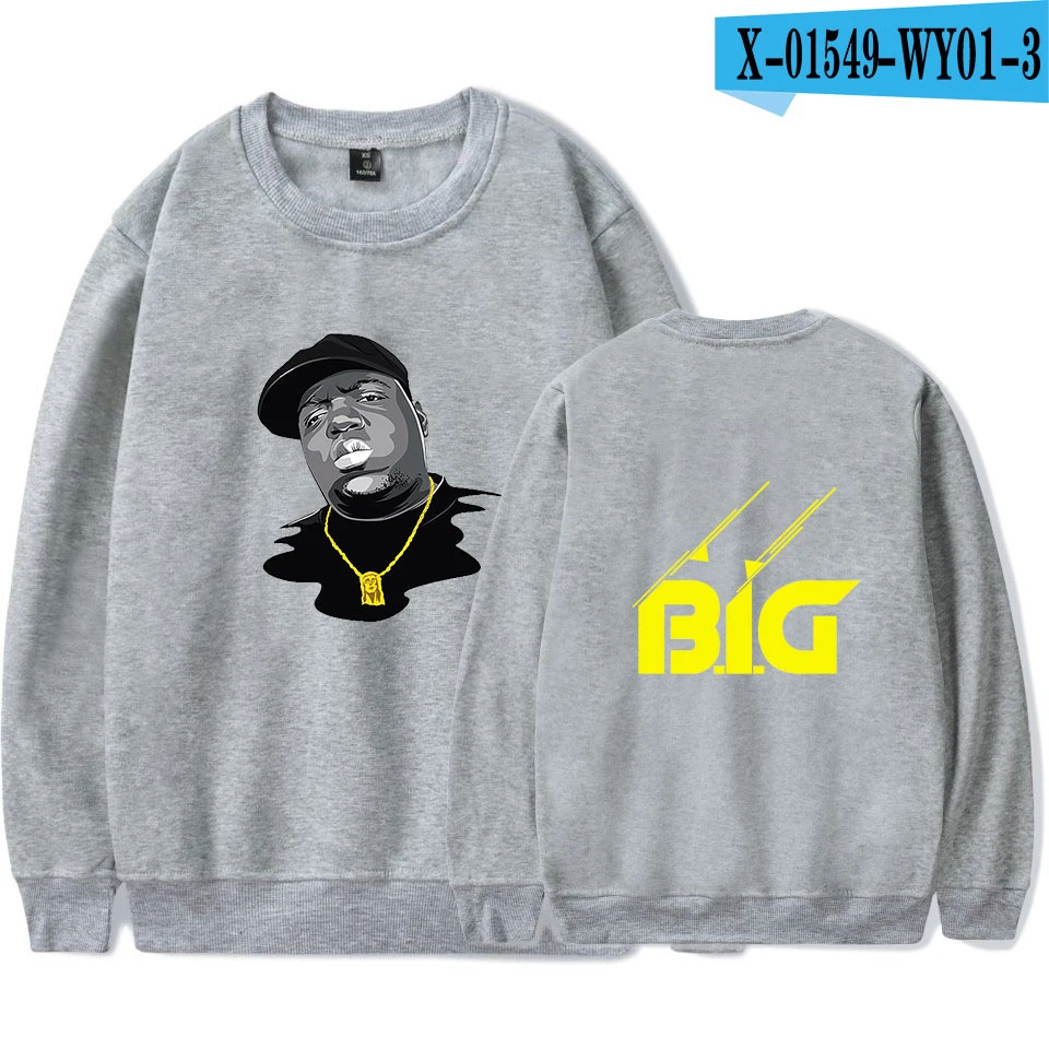 BIGGIE толстовки для мужчин и женщин Печатный B.I.G свитер с капюшоном пуловер Плюс Размер больше размера d. I. g Толстовка - Цвет: O