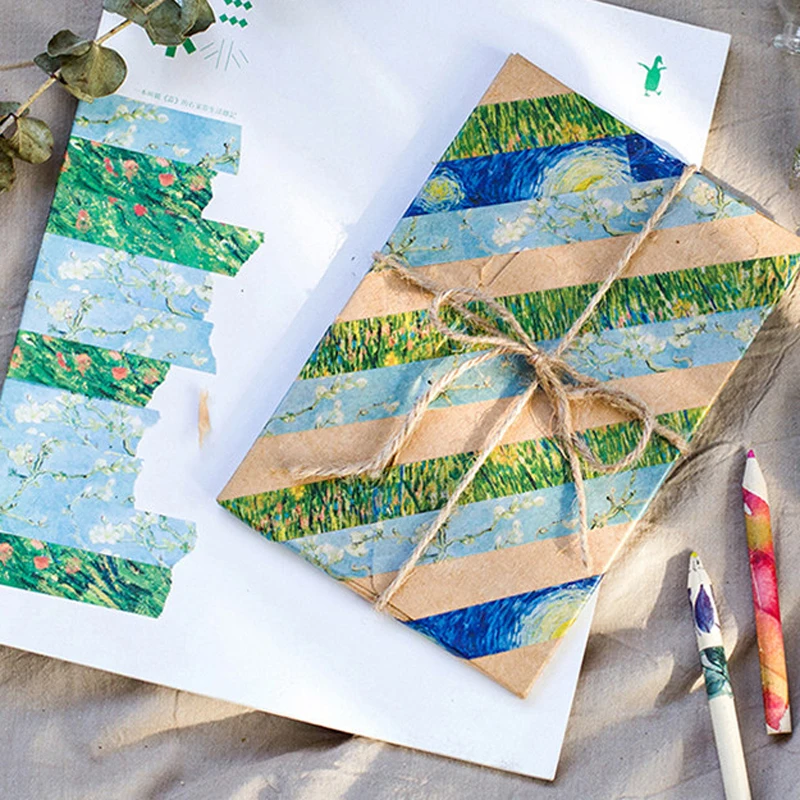 Washi Tapes DIY Van Gogh Painting Paper Tape Decorative Adhesive