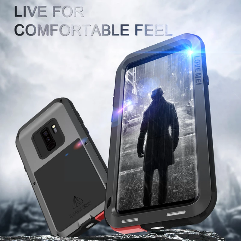 

LOVEMEI-Luxury Dirt-Resistant Anti-Knock Metal Aluminum Case for Samsung Galaxy S9 +,S9 Plus G9650,Outdoor Heavy Duty Protection