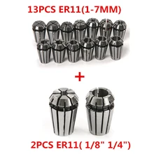 New 15pcs/set ER11 Precision Spring Collet Set For CNC Engraving Machine Lathe Mill Tool & Workholding