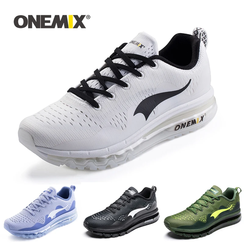 

ONEMIX Men Running Shoes for Women Sports Shoes Sneakers Damping Air Cushion Breathable Knit Mesh Vamp for Outdoor Walking Shoes
