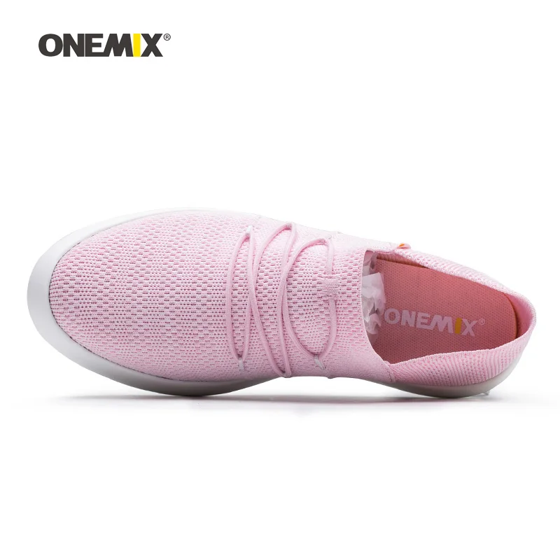 Onemix/Женская обувь для скейтбординга; женская обувь без шнуровки; трикотажная сетка; Дизайнерская обувь для отдыха; кроссовки для скейтборда; уличные кроссовки для бега и ходьбы
