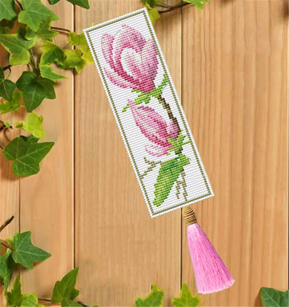 

029 DIY Craft Stich Cross Stitch Bookmark Christmas Plastic Fabric Needlework Embroidery Crafts Counted Cross-Stitching Kit