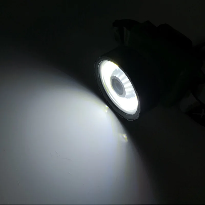 COB светодиодный налобный фонарь мощный налобный светильник двойной светодиодный светильник s рыболовный вспышка светильник AA батарея Lanterna Кемпинг Велоспорт голова вспышка лампа светильник