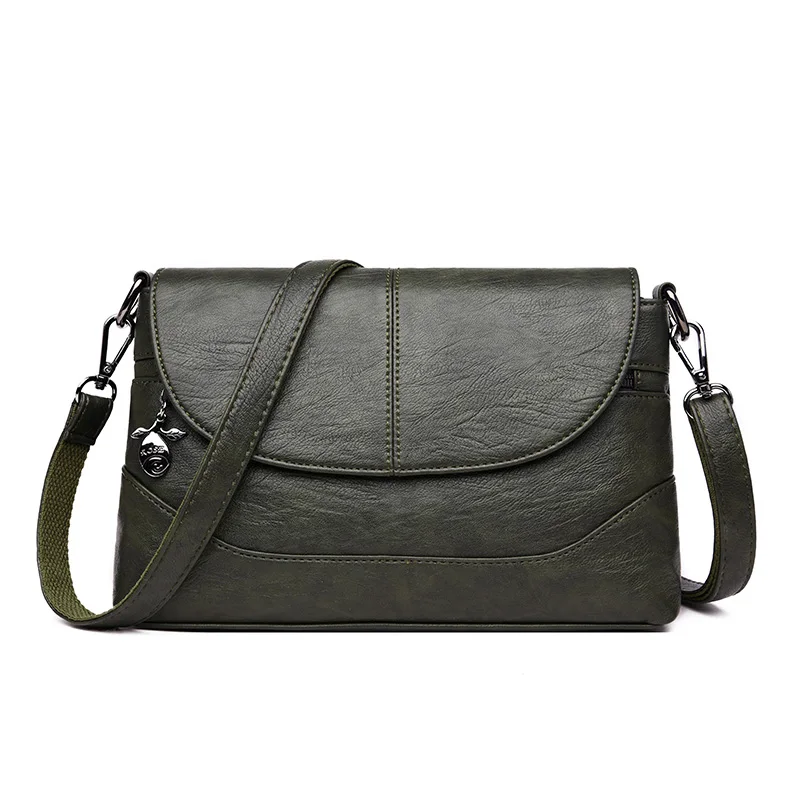 Для женщин кожаные сумки дизайнер Crossbody сумки модные роскошные Сумки для Для женщин сумка женские кошельки и сумки Bolsa - Цвет: Green