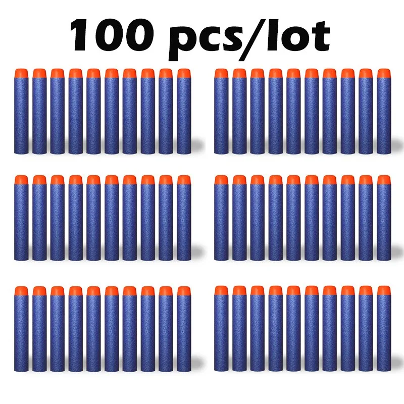 100Pcs 7 2CM EVA Soft Hollow Hole Head Refill Darts font b Toy b font Gun
