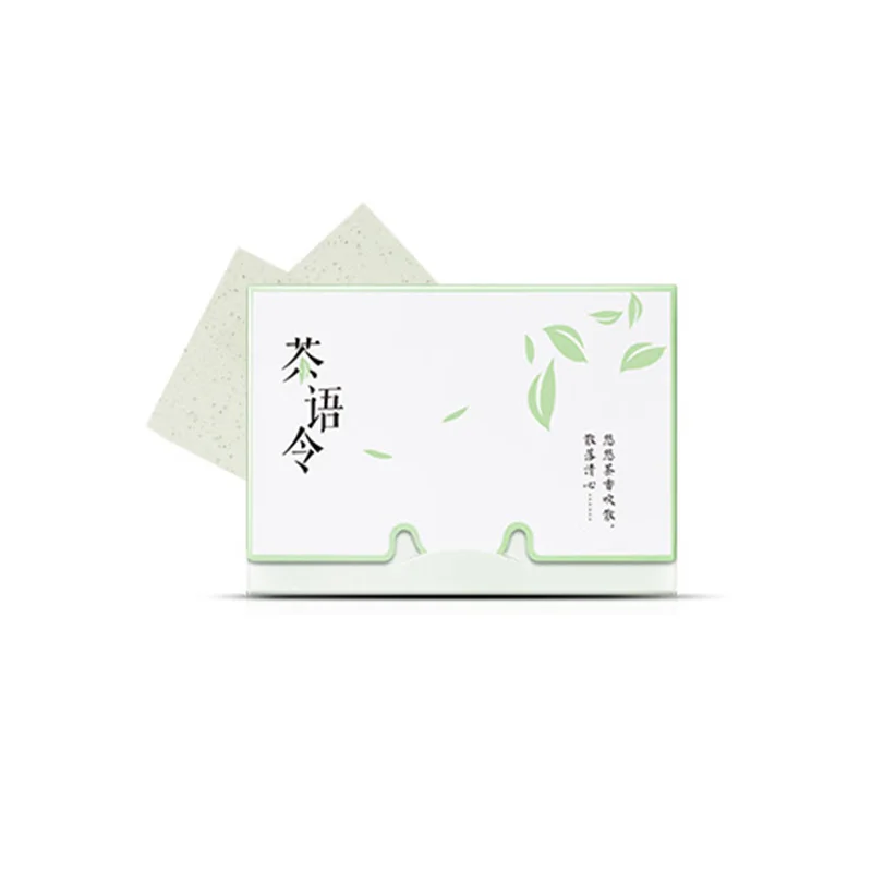 100 листов/пачка тканевой бумаги s зеленый чай запах для снятия макияжа масло поглощающая бумага для лица впитывающий для лица очищающий