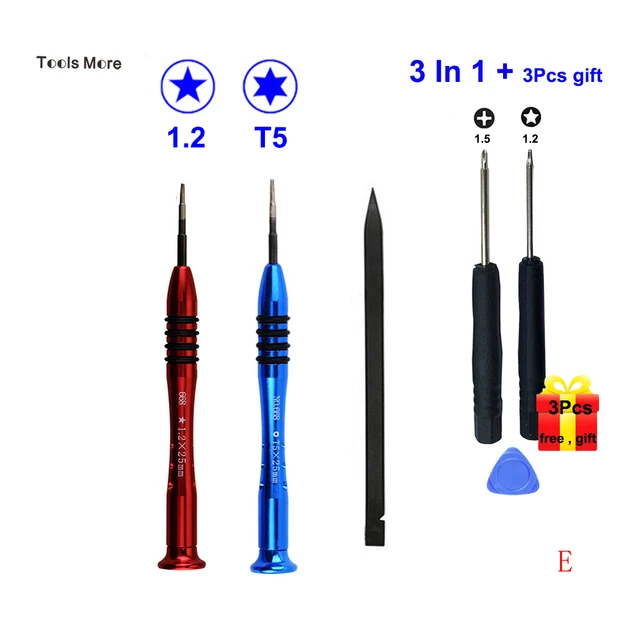 3Pcs 5-Point 1.2 P5 Torx T5 Screw Driver Set for Apple MacBook Air & Macbook pro Repair Tool Kit With Gift