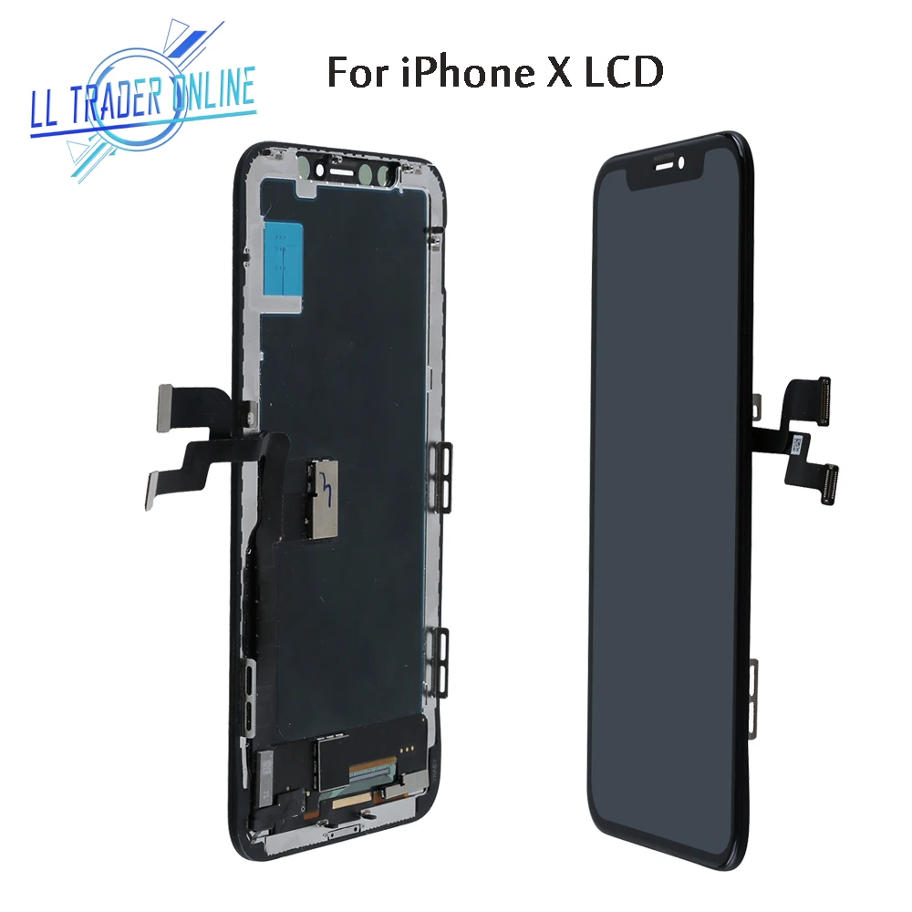 LL TRADER 100% Grade AAA Pantalla Display For iPhone X Screen Assembly Replacement Touch For iphoneX LCD Black Digitizer+Tools