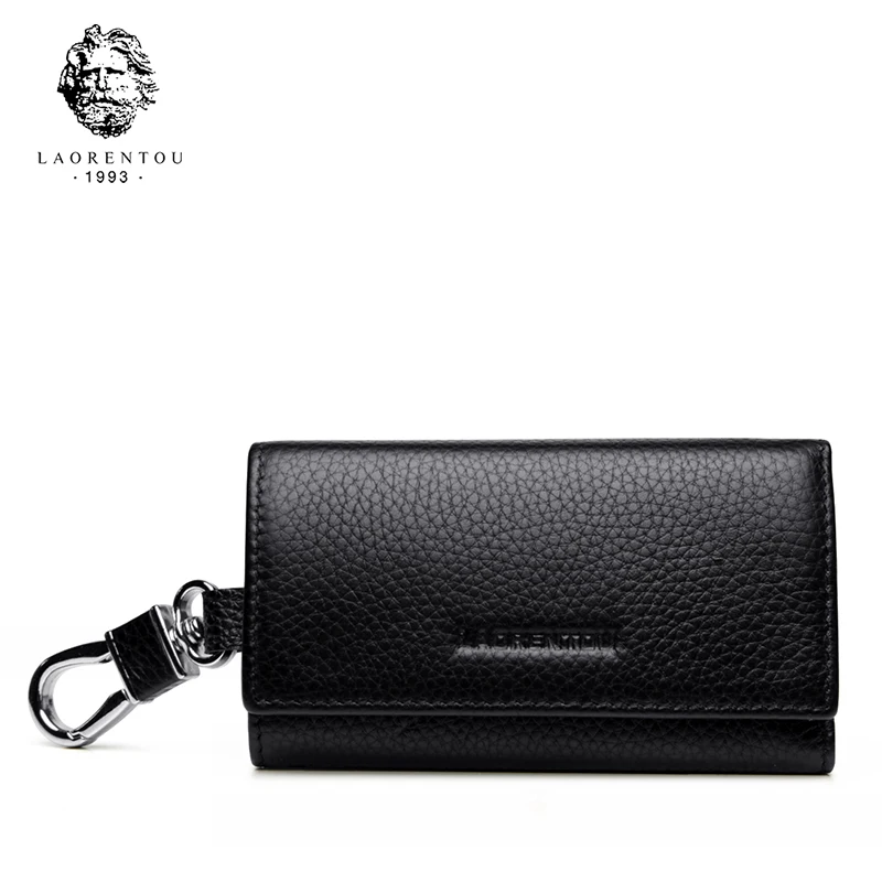 Laorentou Brand Men Unique Key Holder Genuine Leather Zipper Key Small Case Pouch Bag Men Key Wallets Vintage Business Men Laorentou Brand Men Unique Key Holder Genuine Leather Zipper Key Small Case Pouch Bag Men Key Wallets Vintage Business Men