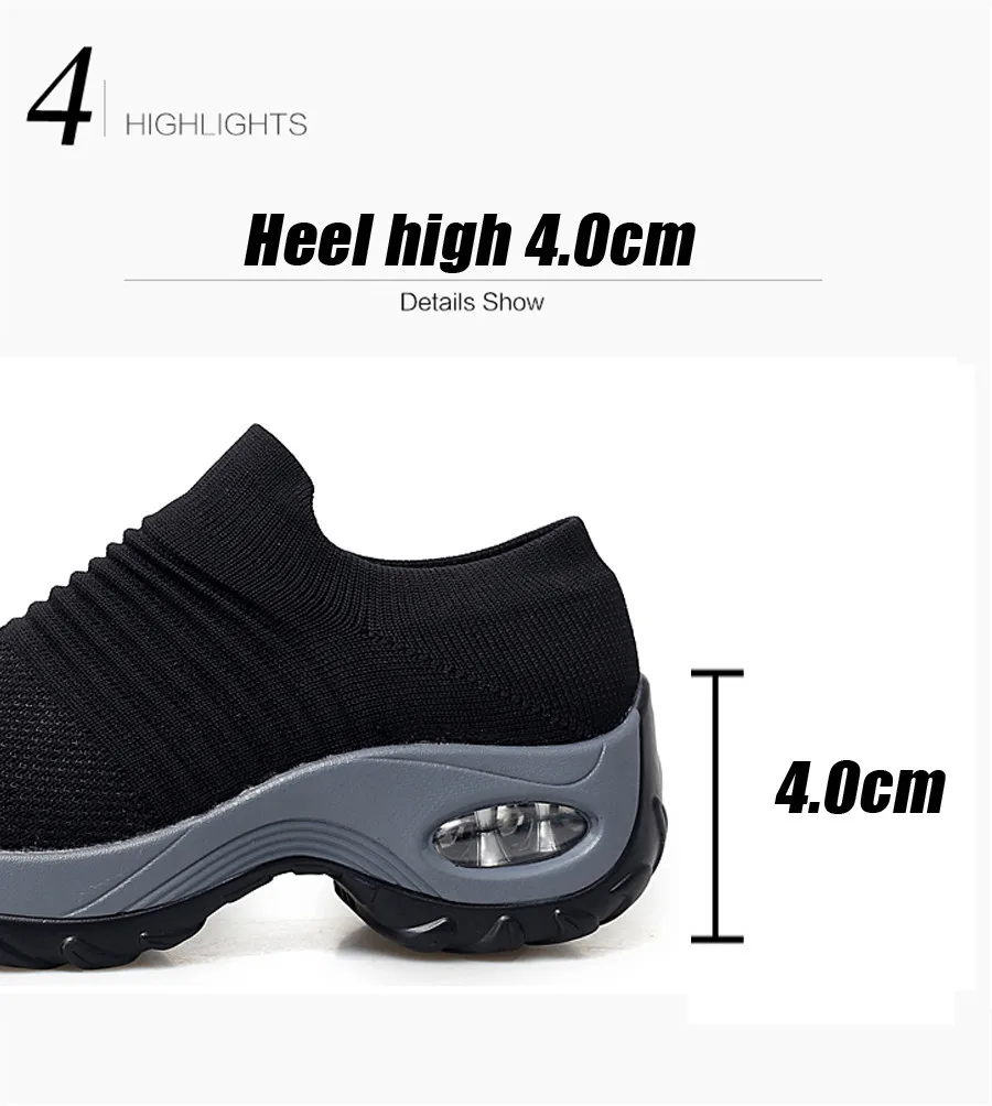 STS BRAND 2019 New Spring Women Sneakers Shoes Flat Slip On Platform Sneakers For Women Breathable Mesh Sock Travel Casual Shoes (20)