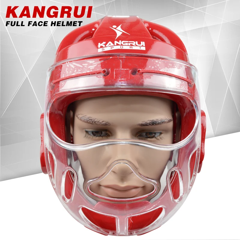 TOP quanlity fighting karate helmet taekwondo head protector with face