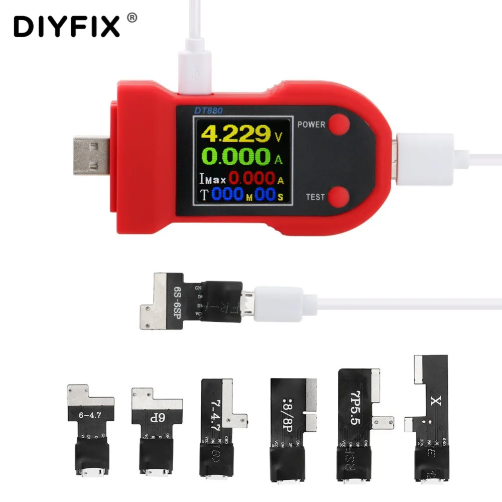 DIYFIX мобильный телефон Тестер Текущий анализатор обслуживания для iPhone 6/6 P/6 S/6SP/7/7