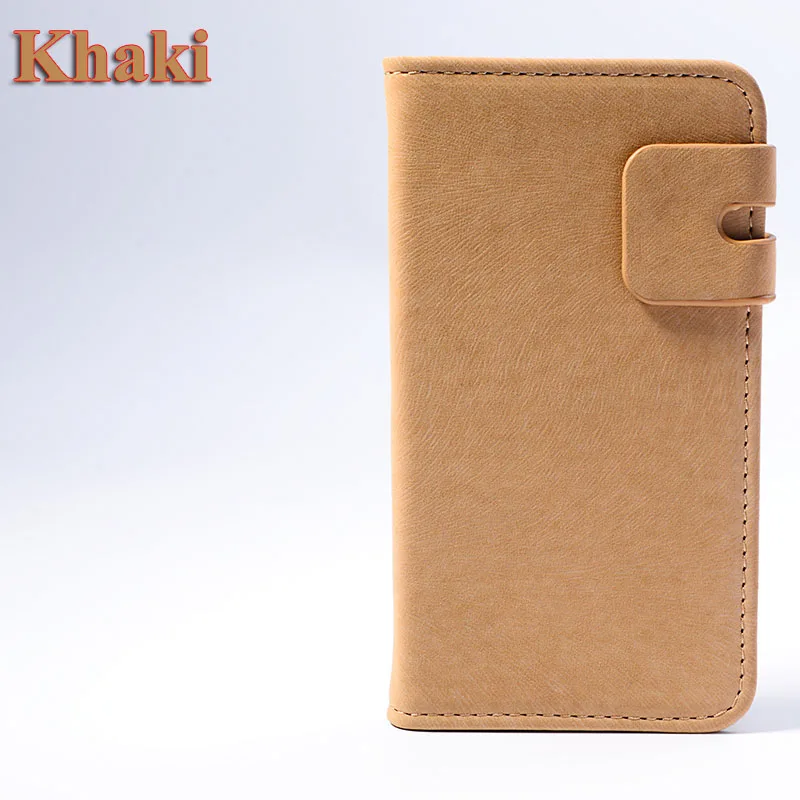 Khaki Роскошный кожаный чехол для Alcatel One Touch POP C9 OT7040D 7047D TCL J920 телефона кожаный чехол-книжка из ПУ кожи держатель для карт чехол - Цвет: Khaki