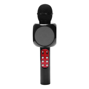 

Wireless Bluetooth Ktv Speaker Mini Home Mic Microphone Fashion Flash Led Light Handheld Microphone For Mobile Phone Music Pla