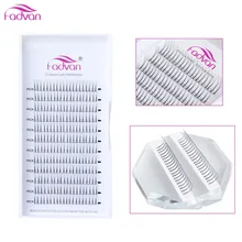 1 чехол, предварительно изготовленные объемные веера, Индивидуальные ресницы, пряди, объемные ресницы, удлиненные, 3D 5D вееры, искусственные полоски, ресницы