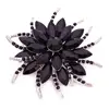 Cristal broche Broches pour femmes de haute qualité fleur Broches bijoux de mode fête de mariage-noir ► Photo 2/4