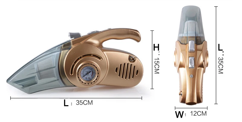 4 в 1 большой мощности автомобиля дома 100 Вт портативный автомобильный пылесос Влажная сухая двойного использования автомобильный прикуриватель Hepa фильтр давления в шинах 4 м