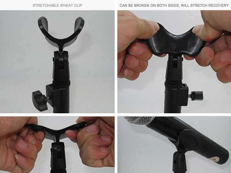 Metal Disc Microphone Bracket DS-12 Black style one (4)