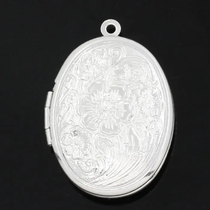 DoreenBeads каркас Подвески фотография/фото медальон овальной формы серебристого