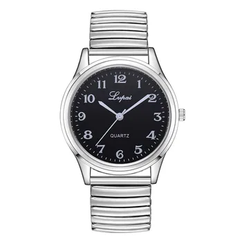 

LVPAI Fashion Lady Stainless Steel Watch Simple Digital Scale Alloy Dial Couple Universal Quartz Wrist Accessories Watch 2019 a7