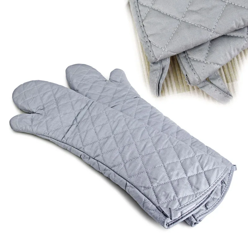 Oven Gloves Long Cotton Oven Mitts BBQ Glove Kitchen Accessories 23In Heat  Resistant Anti-hot Baking Gloves Cooking Tool - AliExpress