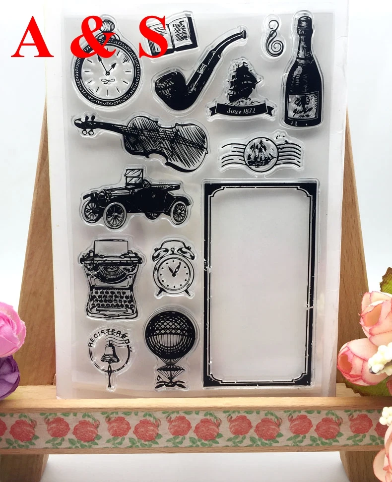 E09 Tobacco Pipe Transparent Clear Silicone Stamp/Seal For DIY