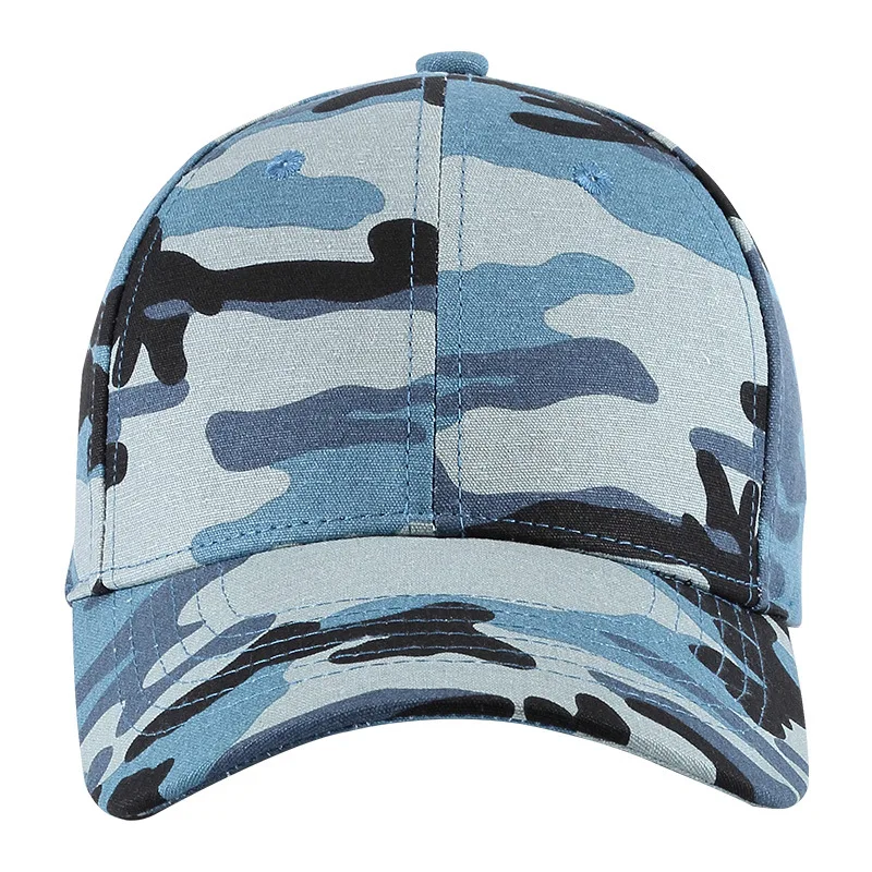 Baseball Cap Men Military Dad Hat Hip Hop Adjustable Curved Bill Blue Cotton Sports Outdoor Accessory (8)