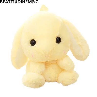 Милый японский Кролик сумка на плечо, плюшевый большой кролик рюкзак, пушистый кролик мультфильм плюшевые сумки для девочек Подарки на день рождения - Цвет: yellow