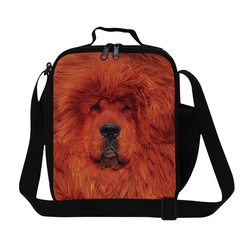 Cool Dog Animal Print Insulated Lunch Bags Tibetan Mastiff Fit Fresh