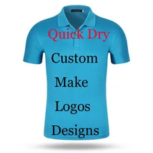 Быстросохнущие рубашки поло с логотипом на заказ, с вышивкой, с теплопередачей, цифровой печатью, полиэстер, дышащие, пот, мужские Поло