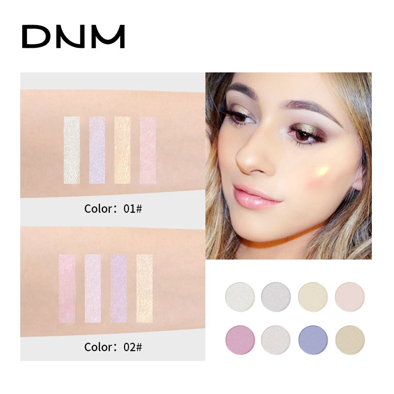 DNM, 4 цвета, новинка, макияж для лица, натуральный блеск, палитра теней для век с кистью, мерцающий хайлайтер, контур для лица, Обнаженная косметика, TSLM2