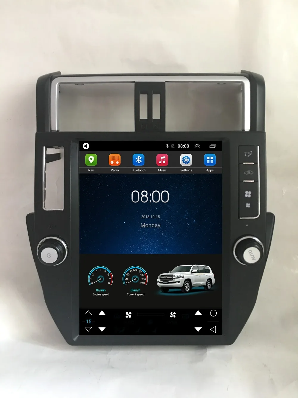 Excellent 12.1" Tesla Vertical Screen Android Car Radio Audio Sat Nav Head Unit for Toyota Prado 150 2010 2011 2012 2013 2014 2015 2016 2