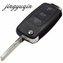 Jingyuqin 10x Best качество 3 кнопки Оболочки чехол для VW Passat Мужские поло Гольф Touran Бора IBIZA Леон Octavia Fabia дистанционного ключ пустой