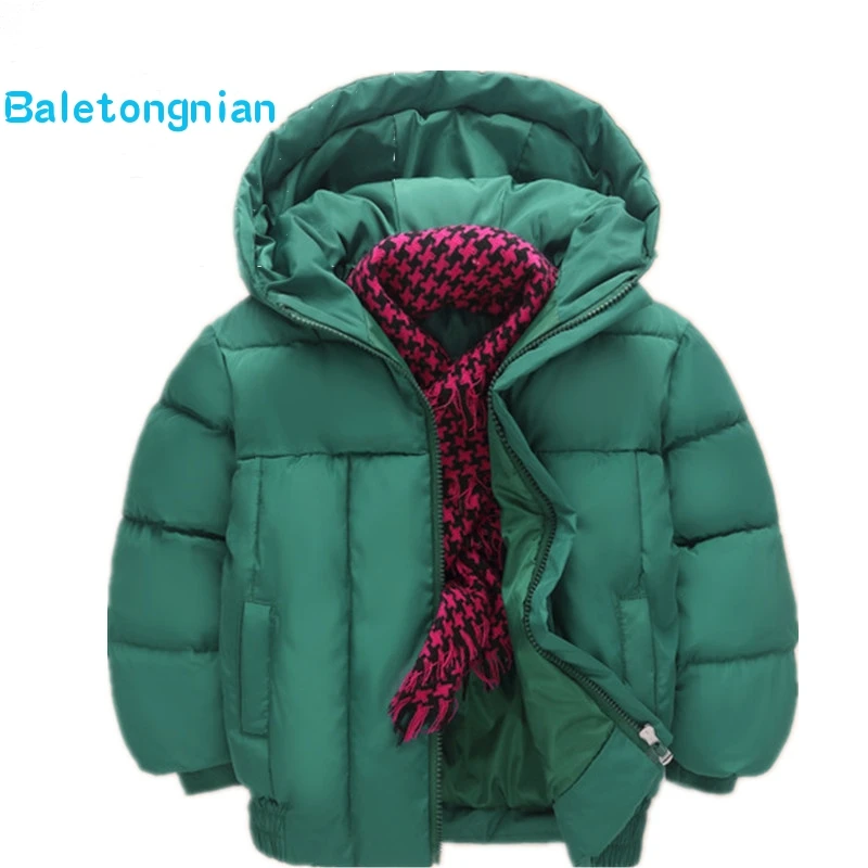 

2018 children Down & Parkas winter kids outerwear boys casual warm hooded jacket hooded cotton down for boys & girls J89