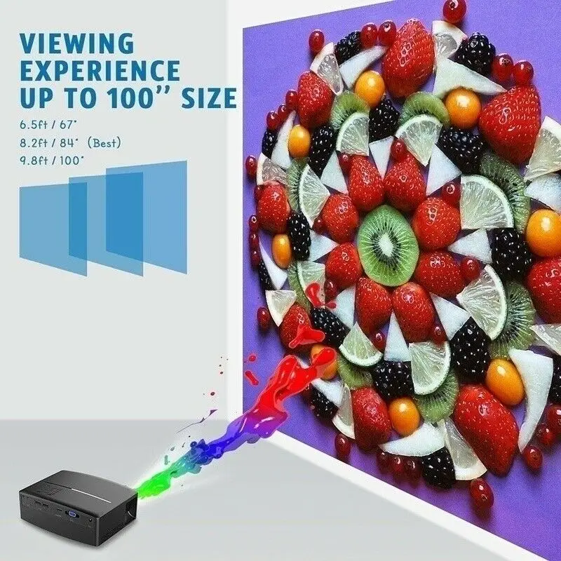 1080P 3D 4K Full HD светодиодный проектор для домашнего кинотеатра для Android/IOS(бесплатный подарок
