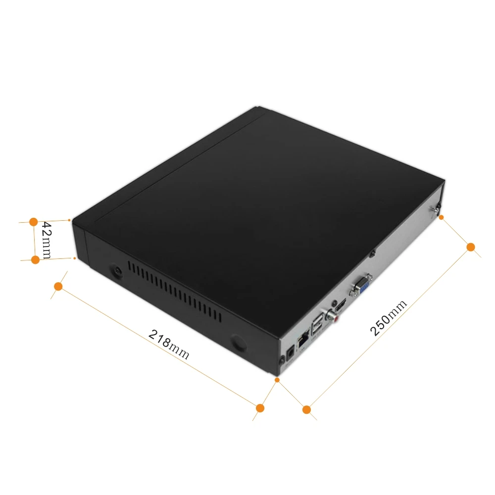 SVNVR 8CH 4K 8MP H.264 and H.265 Network Video Recorder support 1x10TB Harddrive with HDMI and VGA Output, Free PC Software