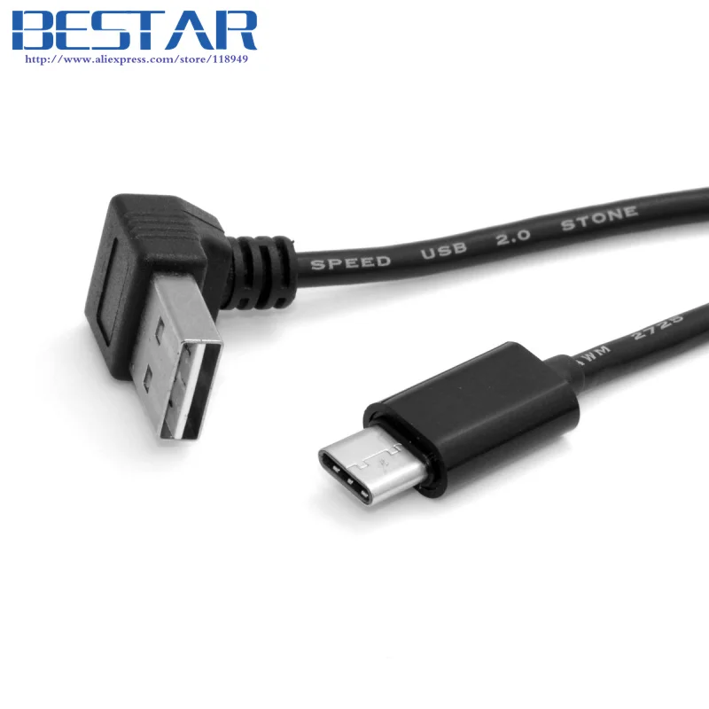 

1M 3FT 100CM USB-C USB Type C 3.1 type-c to USB 2.0 90 Degree Up & Down Angled Data Cable