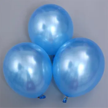 

50pcs/lot 12 inch thick pearl latex light blue balloons wedding decor kids birthday party ballon helium baby shower