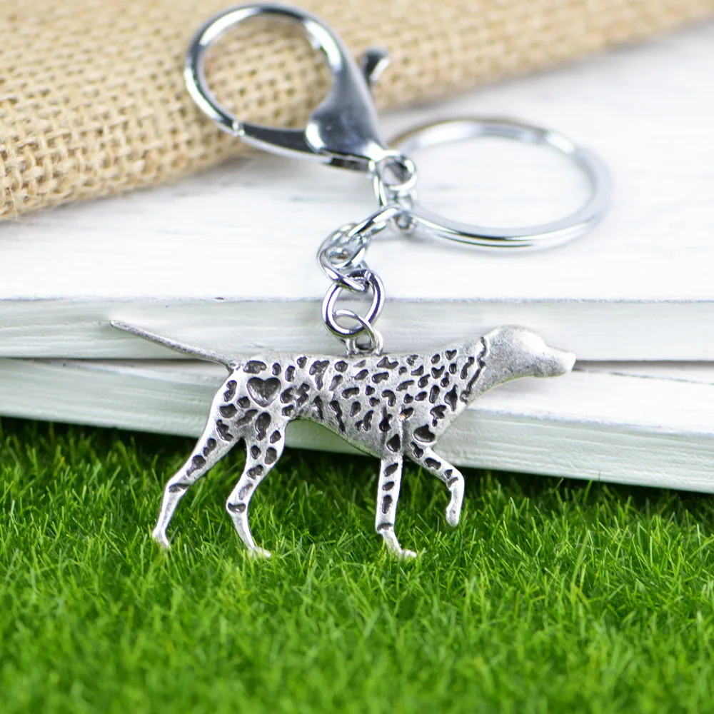 

Tkuamigo Trendy Pet Memorial Gifts Metal German Pointer Silver Dog Rescue Keychain Jewelry for GSP Charitys A220 56*30mm
