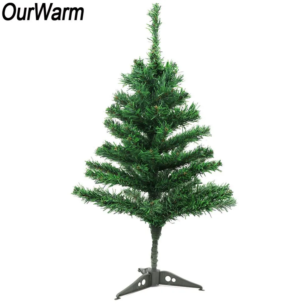 

OurWarm 60cm DIY Artificial Christmas Tree Placed In The Desktop Small Pine Tree Christmas Decoration for Home New Year Gift