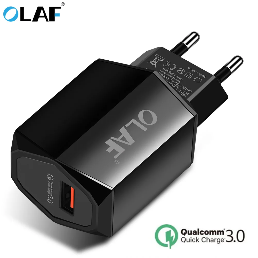 OLAF 2.4A USB Charger Quick Charge 3.0 Fast Charger QC3.0 QC2.0 18W Portable Wall USB Power Adapter Charging for Phone Chargers OLAF 2.4A USB Charger Quick Charge 3.0 Fast Charger QC3.0 QC2.0 18W Portable Wall USB Power Adapter Charging for Phone Chargers