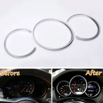 

Auto Interior Dashboard Meter Cover Decoration Ring Trim For Porsche Cayenne x 3 Car Styling